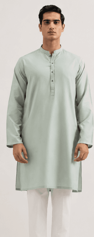 Light Green With white Shalwar Kameez